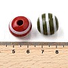 Printed Schima Wood Beads WOOD-L022-03B-02-3