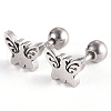 Tarnish Resistant 201 Stainless Steel Barbell Cartilage Earrings EJEW-R147-20-1