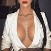 Alloy Crystal Rhinestone Heart Bikini Sexy Body Chains for Beach Party FS-WG856A8-09-1