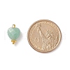 Natural Green Aventurine Charms PALLOY-JF01863-03-3