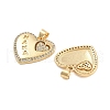 Brass Pave Clear Cubic Zirconia Pendants KK-U009-05E-G-2