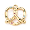Eco-friendly Brass Micro Pave Cubic Zirconia Pendants KK-D079-20G-02-1