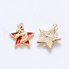 Brass Enamel Pendants KK-T049-024G-05-NF-2