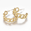 Brass Stud Earrings EJEW-F244-03-2