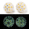 Handmade Luminous Polymer Clay Rhinestone Fancy Beads CLAY-H003-04C-1
