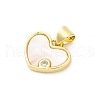 Brass Micro Pave Cubic Zirconia Pendants KK-D325-32G-2