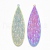 Ion Plating(IP) 304 Stainless Steel Filigree Big Pendants X-STAS-S108-81-2