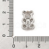Brass Micro Pave Cubic Zirconia Slide Charms ZIRC-I068-01P-4