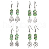 Alloy Clover Dangle Earrings EJEW-JE05539-1