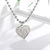 Stainless Steel Heart Pendant Girls Letter Necklaces JH2585-1