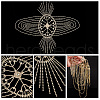 Rhinestone Mesh Headpiece Cap OHAR-WH0021-47G-4