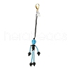 Halloween Theme Skeleton Glass Seed & Natural Black Onyx & Synthetic Turquoise Beaded Pendant Decorations HJEW-MZ00284-01-2