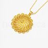 Flower Alloy Pendant Necklace & Stud Earring & Ring & Cuff Bangles Sets FS-WGA0F38-01-2