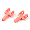 Rack Plating Spray Painted Alloy 2-Loop Link Pendants PALLOY-N176-01T-3
