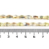 Electroplate Glass Beads Strands GLAA-Q101-03B-HP02-4