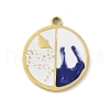 304 Stainless Steel Enamel Pendants STAS-U039-11G-1