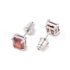 Rack Plating Brass Micro Pave Cubic Zirconia Stud Earrings EJEW-I304-01P-02-2
