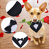 Cotton Elegant Dog Collar with Bowtie AJEW-WH0348-218-4