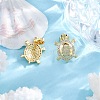 Rack Plating Brass Micro Pave Clear Cubic Zirconia Stud Earrings for Women EJEW-C125-31G-3