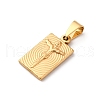 201 Stainless Steel Pendants STAS-C130-09G-2