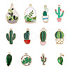 Kissitty 48Pcs 12 Style Alloy Enamel Pendants ENAM-KS0001-07-1