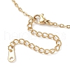 Leaf 304 Stainless Steel Enamel Pendant Cable Chain Necklaces for Women NJEW-JN05139-6