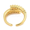 Brass Micro Pave Cubic Zirconia Cuff Rings RJEW-S392-18G-3