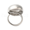 Oval Brass Finger Rings for Women RJEW-A046-05P-3