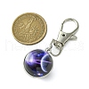 Galaxy Theme Luminous Glass Ball Pendant Decorations HJEW-JM02798-05-3