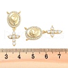 Brass Pave Cubic Zirconia Pendants KK-U009-09F-G-3