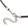 Glass Seed Beaded Teardrop Pendant Necklaces NJEW-MZ00069-02-5