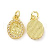 Brass Micro Pave Claer Cubic Zirconia Pendants KK-E068-VF070-1