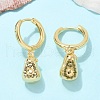 Brass Cubic Zirconia Hoop Earrings EJEW-Q015-02G-B-1