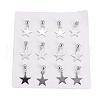 Tarnish Resistant 304 Stainless Steel Dangle Stud Earrings EJEW-F234-17P-3