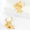 Stylish Stainless Steel Star Pendant Earrings for Women's Daily Casual Accessories. HF2448-3