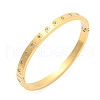 Ion Plating(IP) 304 Stainless Steel Bangle with Rhinestone BJEW-Q768-01G-1