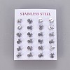 Tarnish Resistant 304 Stainless Steel Stud Earrings X-EJEW-F227-16P-3