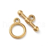 Ion Plating(IP) 304 Stainless Steel Ring Toggle Clasps STAS-A092-09G-G-1