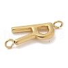 304 Stainless Steel Letter Connector Charms STAS-M108-01G-18-2