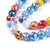 Electroplate Glass Beads Strands X-EGLA-N002-10-3