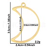 Stainless Steel Open Back Bezel Pendants PW-WGB5BE7-27-1