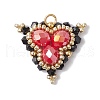 Glass Seed Beads Triangle Pendants PALLOY-MZ00452-2