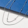 Brass Double Layer Necklaces NJEW-D302-52P-1