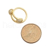 Brass Micro Pave Cubic Zirconia Open Cuff Rings for Women RJEW-F171-02G-3