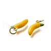 Brass Enamel Pendants KK-P295-22G-2