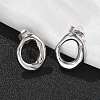 304 Stainless Steel Chunky Oval Studs Earrings for Women EJEW-K306-28P-1