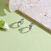 2Pcs 2 Style Alloy Snake with Rose Open Cuff Rings Set JR932A-2