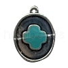 Resin Imitation Turquoise Pendants FIND-TAC0011-72C-1