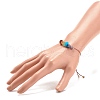 Natural & Synthetic Mixed Stone Beaded Bracelet BJEW-JB07985-01-3