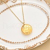 304 Stainless Steel Clear Cubic Zirconia Constellation Pendant Necklaces NJEW-R021-02G-05-1